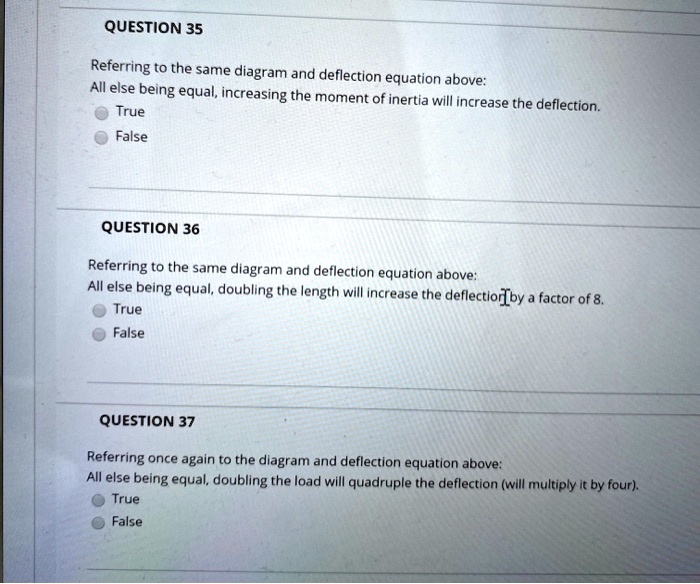 solved all else being equal, a decrease in left would... SOLVED: QUESTION35 Referring to the same diagram and deflection ...