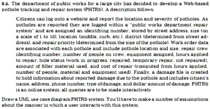 [GET ANSWER] 9.5. The department of public works for a large city has ...