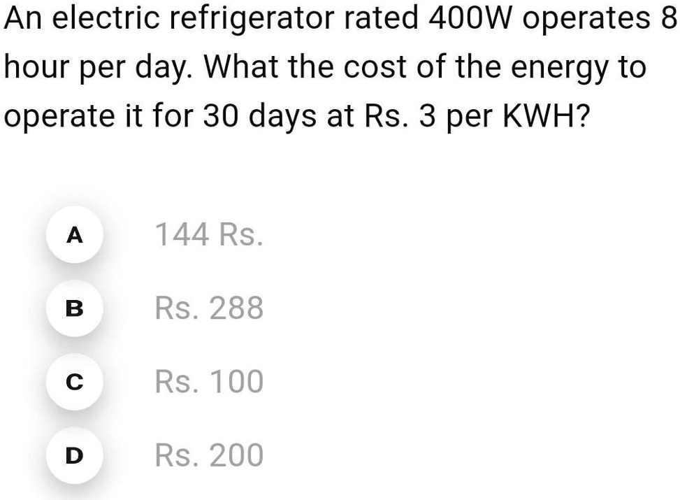 Refrigerator kwh deals per day