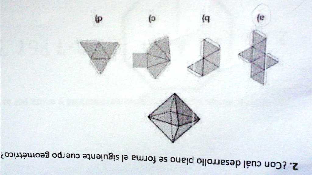 SOLVED: 2. ¿Con cuál desarrollo plano se forma el siguiente cuerpo