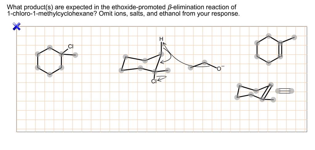 what products are expected in the ethoxide promoted b elimination