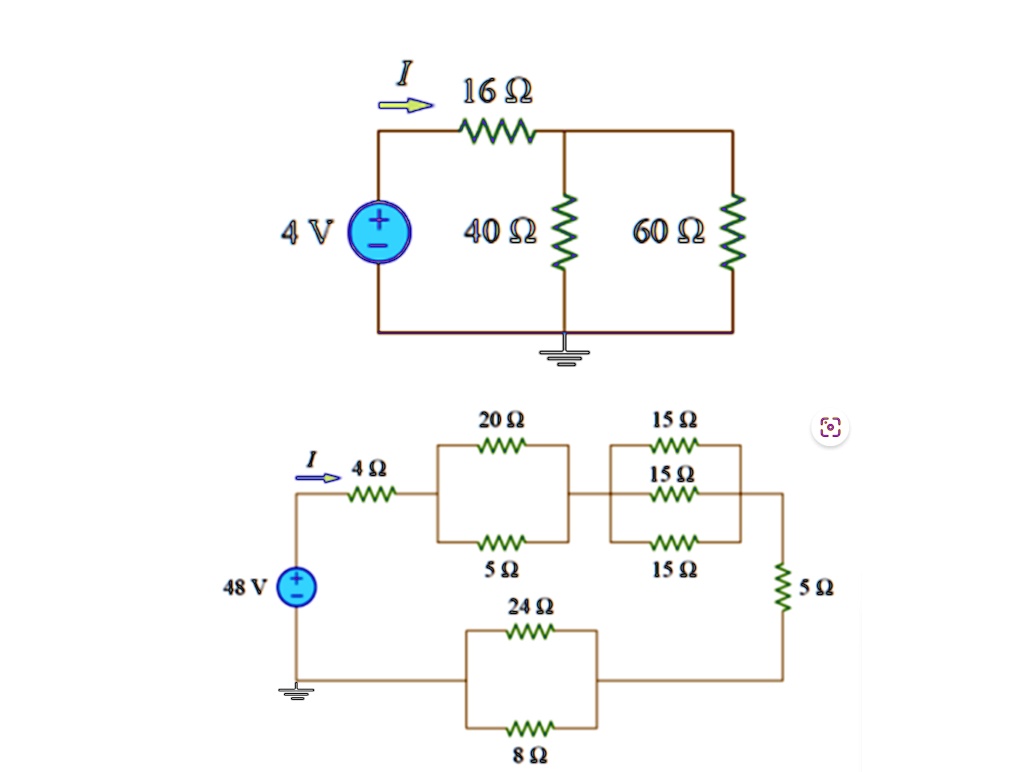 SOLVED: Circuit 1. Use NI Multisim to measure the value of the current ...