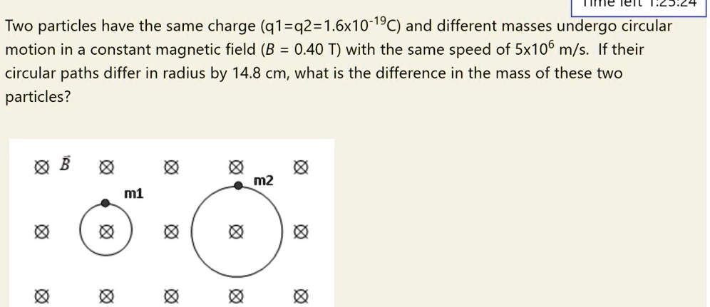 SOLVED: Two particles have the same charge (q1=q2=1.6x10-19C) and ...