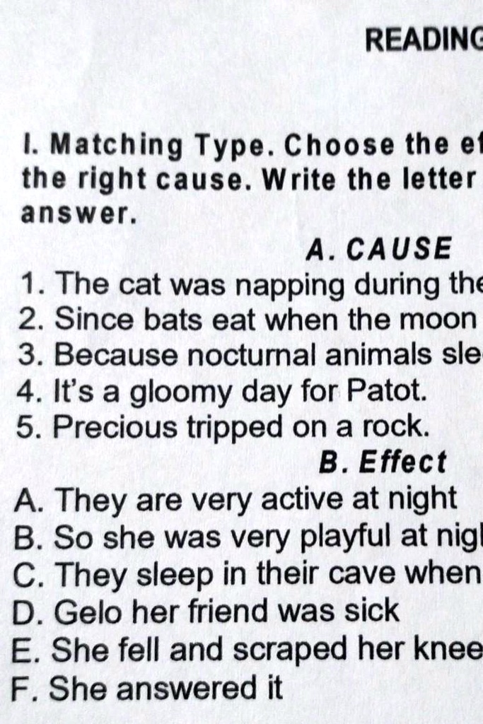 1-matching-type-choose-the-effect-the-matchesthe-right-cause-write-the