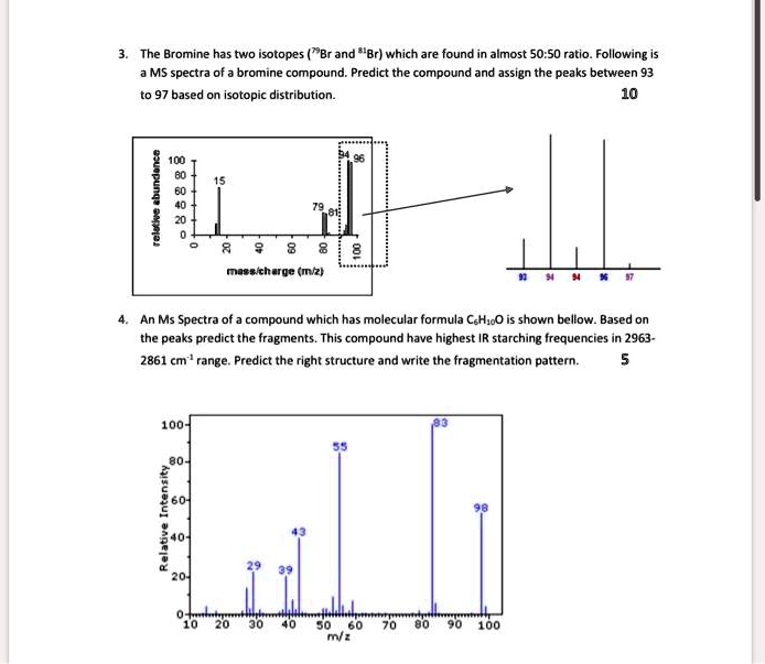 SOLVED The Bromine has two isotopes ( Br and * Br) which are found in