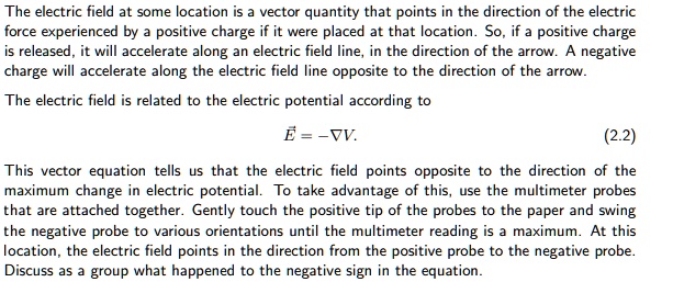 SOLVED: The electric field at some location is a vector quantity that ...