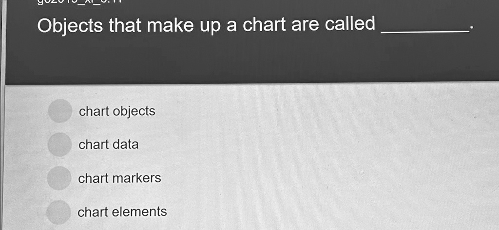 Objects that make up a chart are called q, chart objects chart data ...