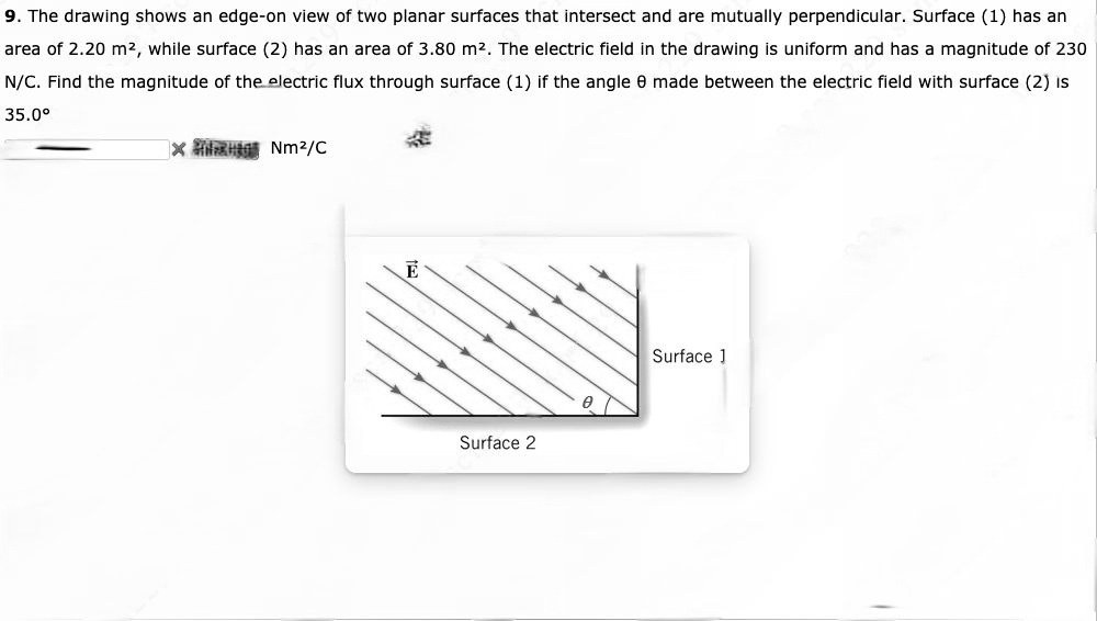 SOLVED9. The drawing shows an edgeon view of two planar surfaces that