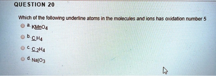 SOLVED QUESTION 20 Which of the following atoms in the molecules