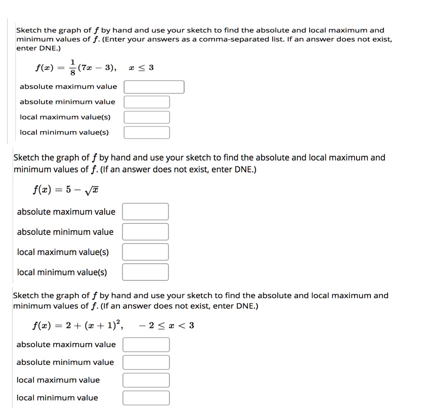 Solved sketch the graph of f by hand and use your sketch to find the