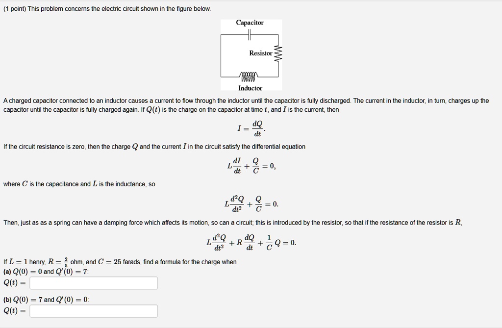 SOLVED: This problem concerns the electric circuit shown in the figure ...