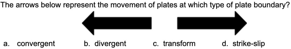 SOLVED: 'which type of plate boundary is that? The arrows below ...