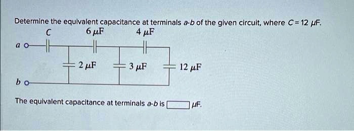 Solved 4) What is the total capacitance between terminals A