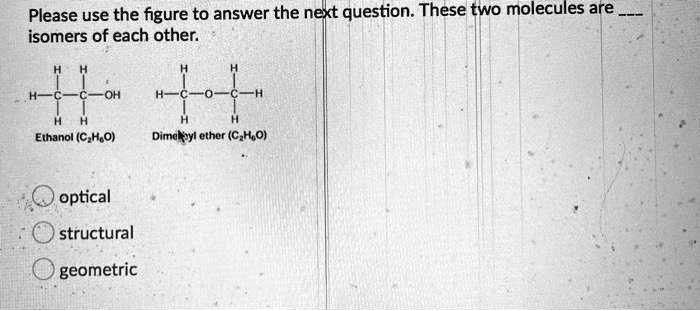 Solved Please Use The Figure To Answer The Next Question These Two Molecules Are Isomers Of 