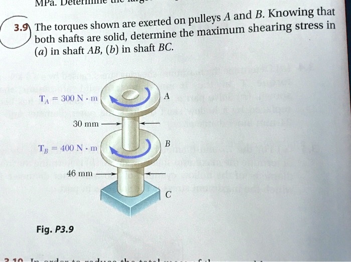 MPa DCleme3.9 The torques shown are exerted on pulley… SolvedLib