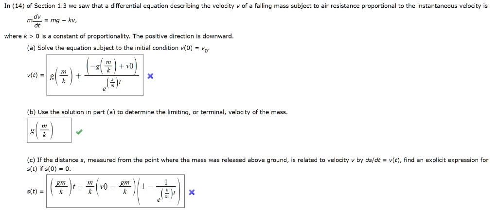 in 14 of section 13 we saw that differential equation describing the ...