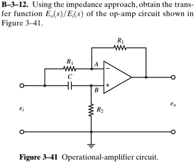 SOLVED: B-3-12. Using The Impedance Approach, Obtain The Transfer ...