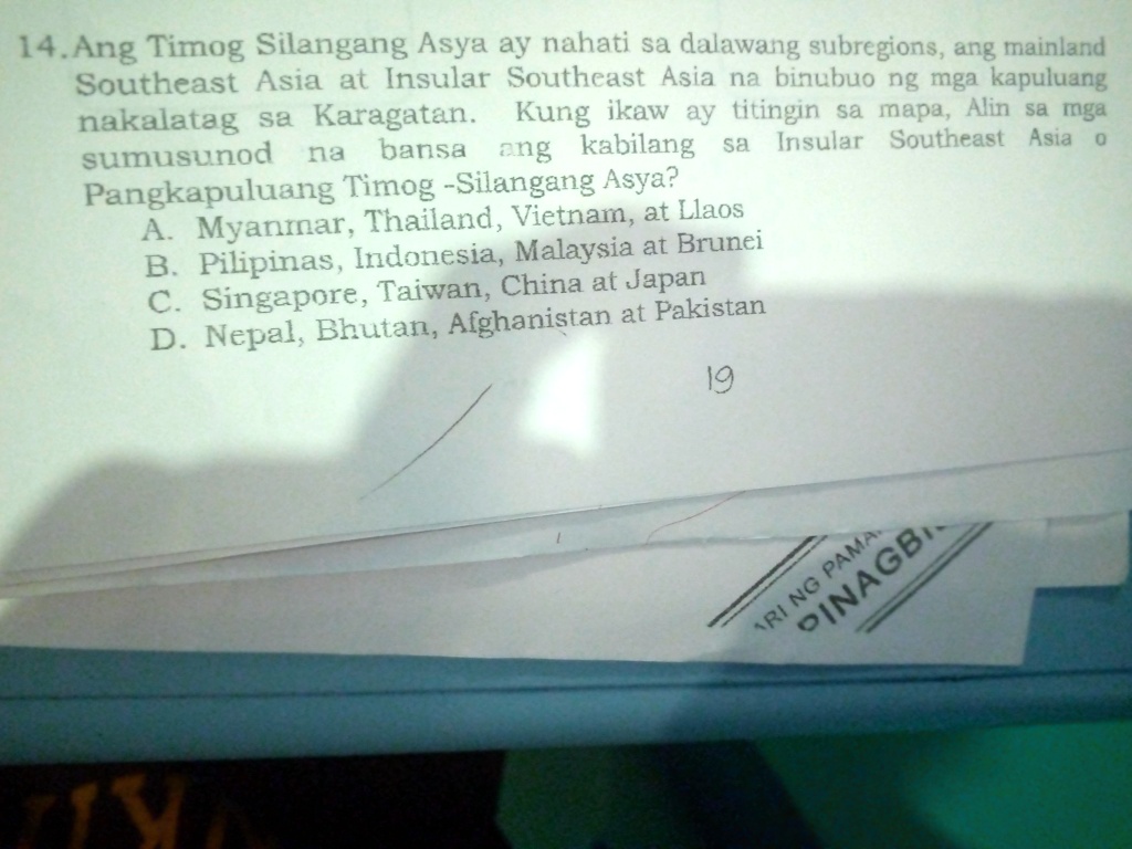 SOLVED What Is The Answer For This Pls Answer 14 Ang Timog Silangang   C9674c6773dd4d6390072a745bb7b31a 