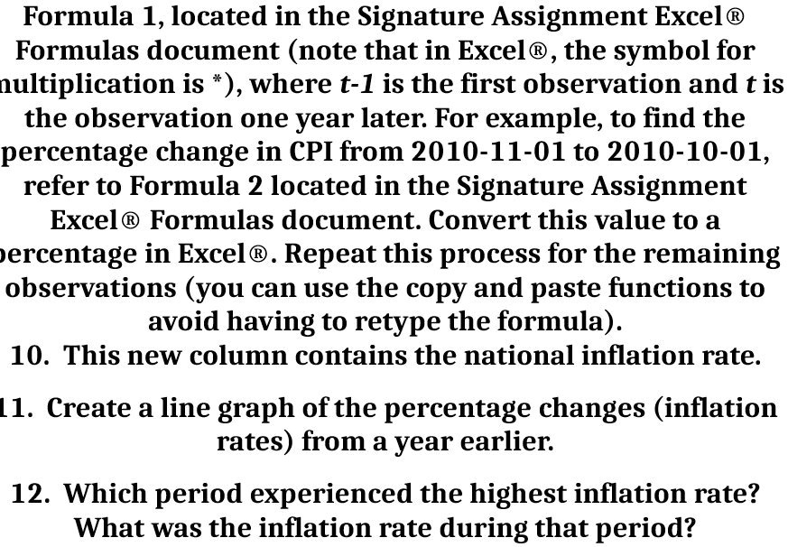 [GET ANSWER] Formula 1, located in the Signature Assignment Excel ...