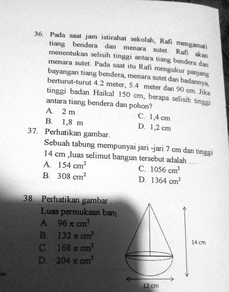 SOLVED: Bantu Hitung Dong Kakabantu Aku Plssbesok Dikumpulin 36 Pada ...