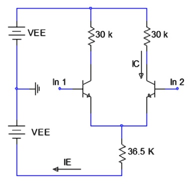 SOLVED: For the circuit shown: a) do the analysis in DC (inputs In 1 ...