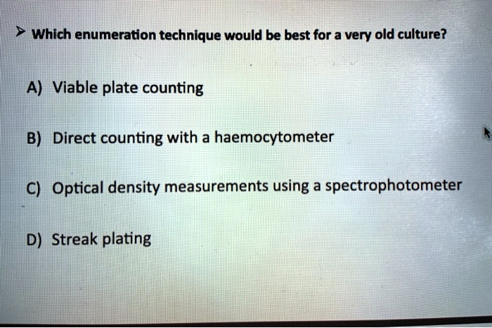 [GET ANSWER] which enumeration technique would be best for a very old ...