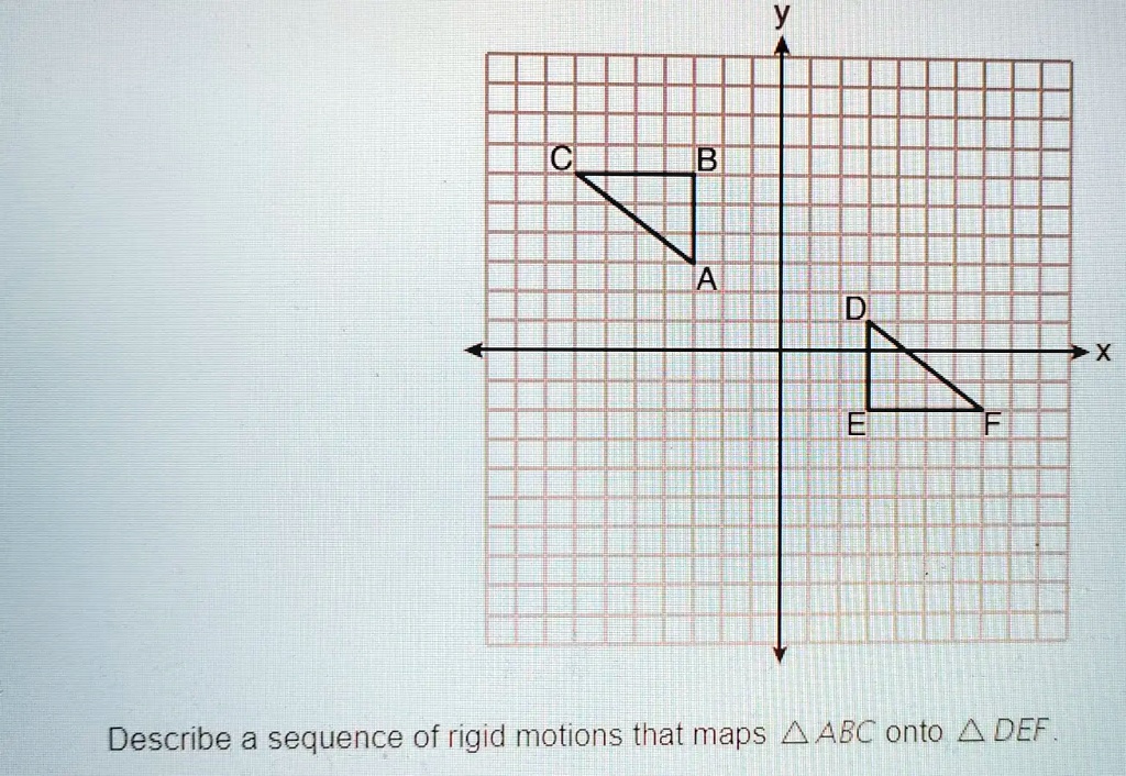 SOLVED: Describe A Sequence Of Rigid Motions That Maps ABC Onto DEF