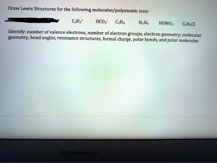 Solveddraw Lewis Structures For The Following Molecules Polyatomic Ions Czhs Hco Czhs Nzha 5368
