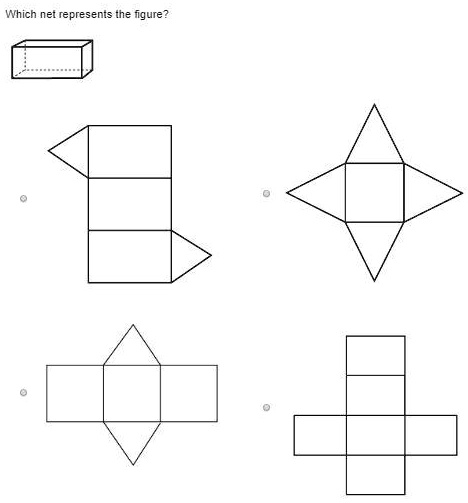 SOLVED: Which net represents this solid figure? Which net represents ...