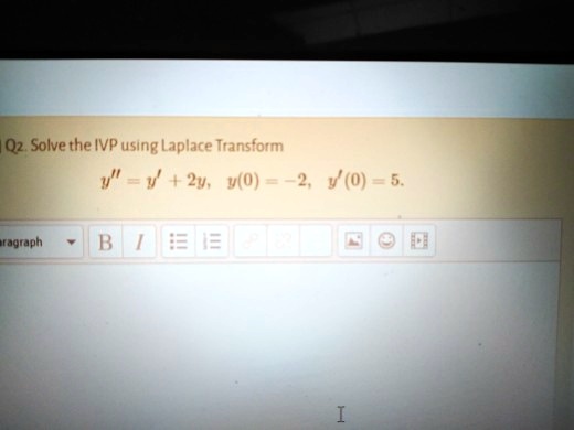 02 solvethe ivp using laplace transform 2v v0 2 y0 ragraph 68469