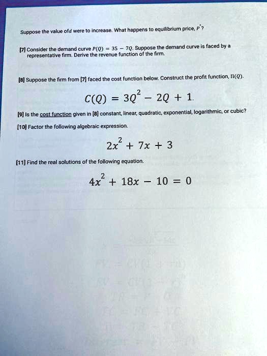 SOLVED: Suppose the value of d were to increase. What happens to the ...