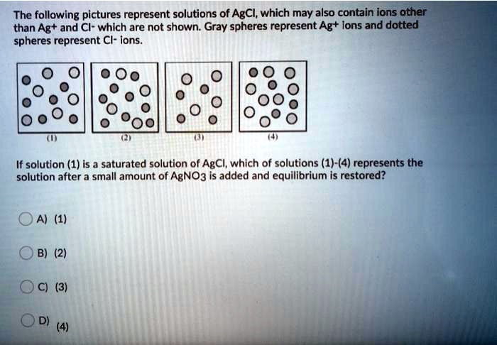 SOLVED: The following pictures represent solutions of AgCI; which may ...