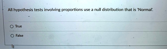 null hypothesis with proportions