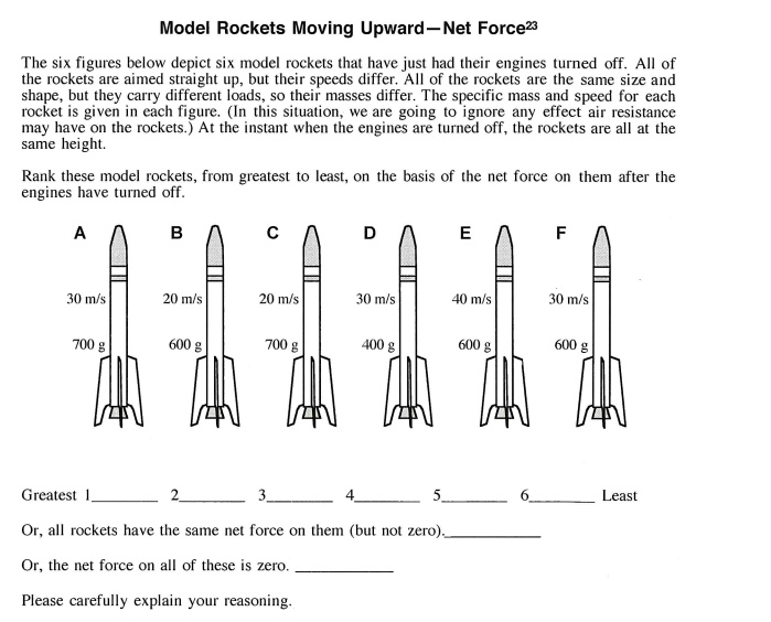 SOLVED Model Rockets Moving Upward Net Forcez The six figures below