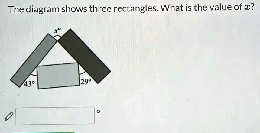 SOLVED: The diagram shows three rectangles What is the value of ? 430 299