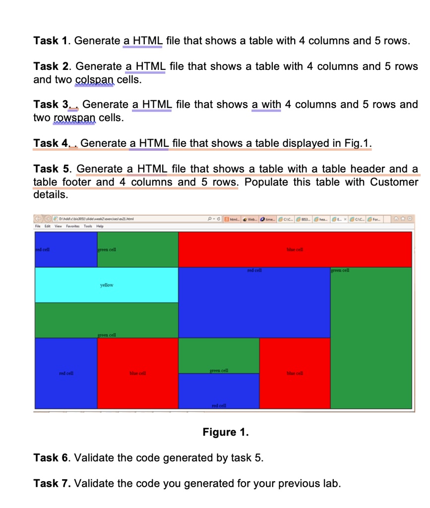 SOLVED Texts Task 1 Generate An HTML File That Shows A Table With 4   Ca4a8644ca5a42d7b1c5c31ffca442b3 