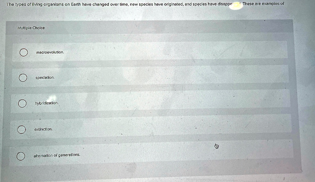 Types Of Living Organisms On Earth Have Changed Over Time