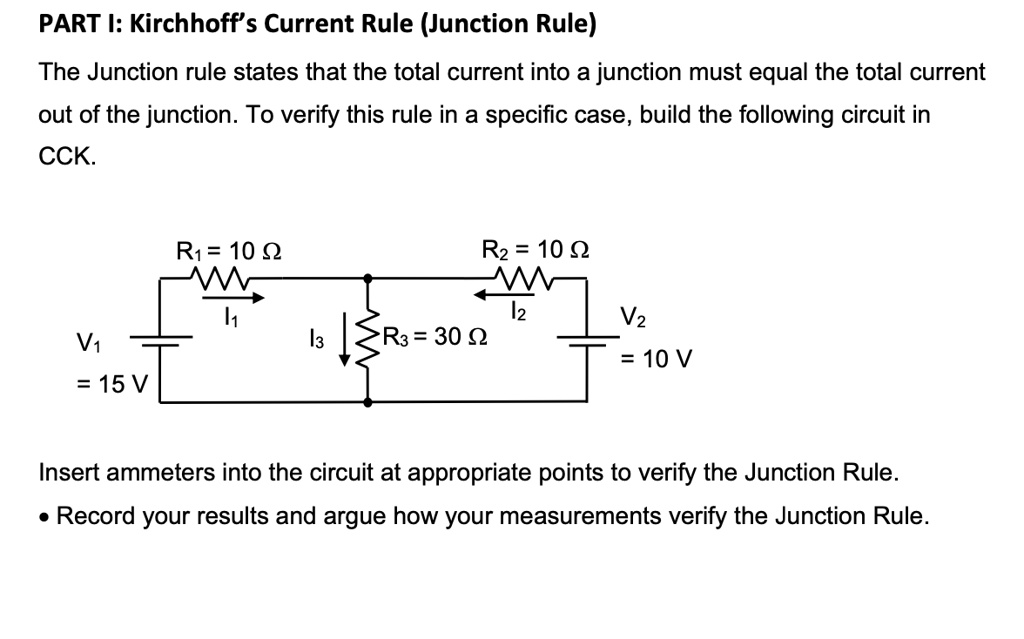 VIDEO solution: PART I: Kirchhoff's Current Rule (Junction Rule) The ...