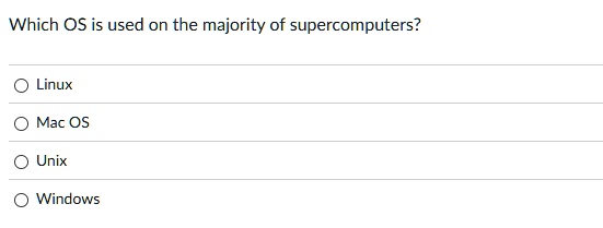 which os is used on the majority of supercomputers linux mac os unix windows 16142