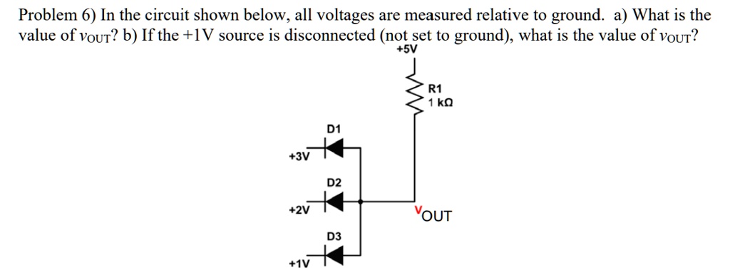 problem 6 in the circuit shown below all voltages are measured relative ...