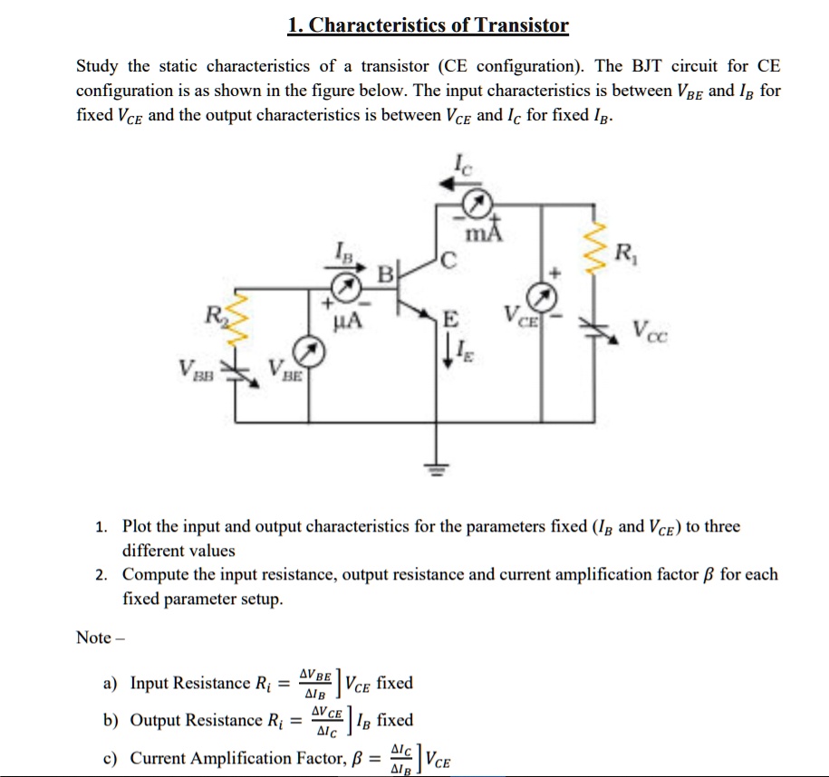 Solved Choose The Appropriate Parameters And Solve The Above Question 1 Characteristics Of 5225