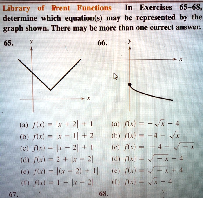 Library Of Frent Functions In Exercises 65 68 Determi Itprospt