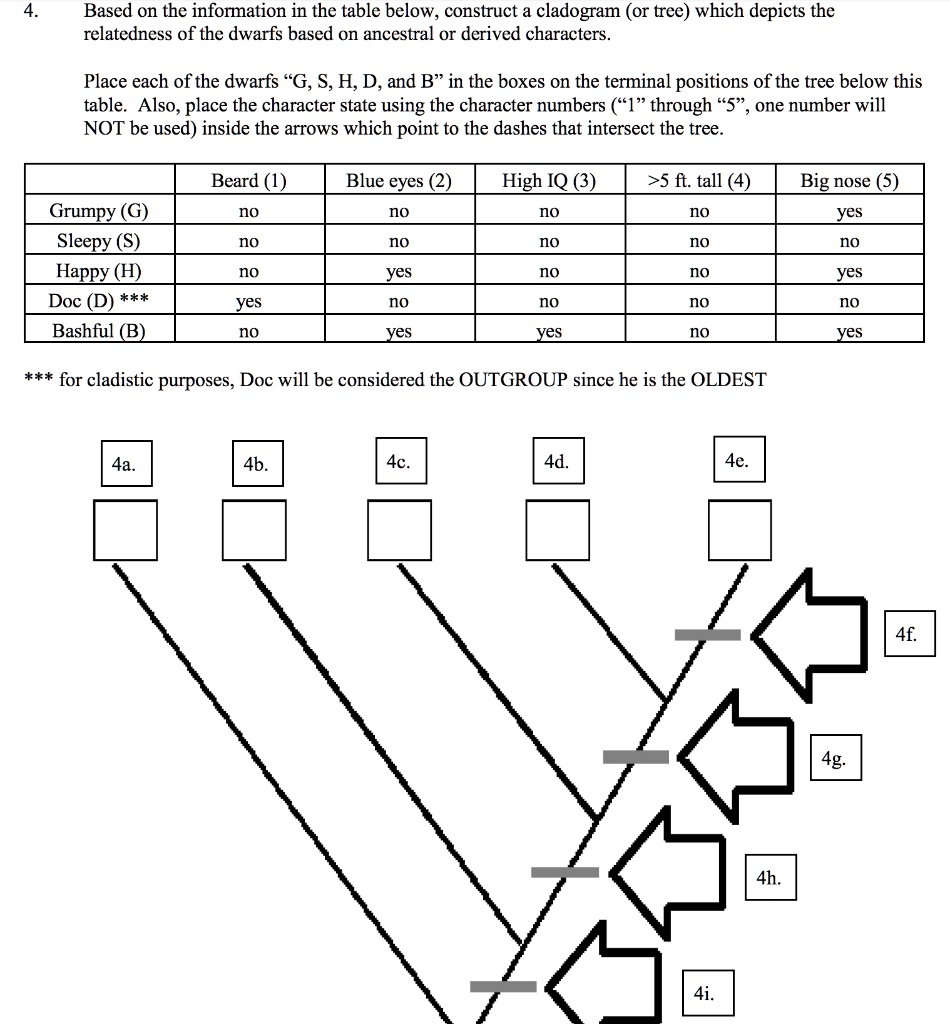 SOLVED Based on the information in the table below, construct a