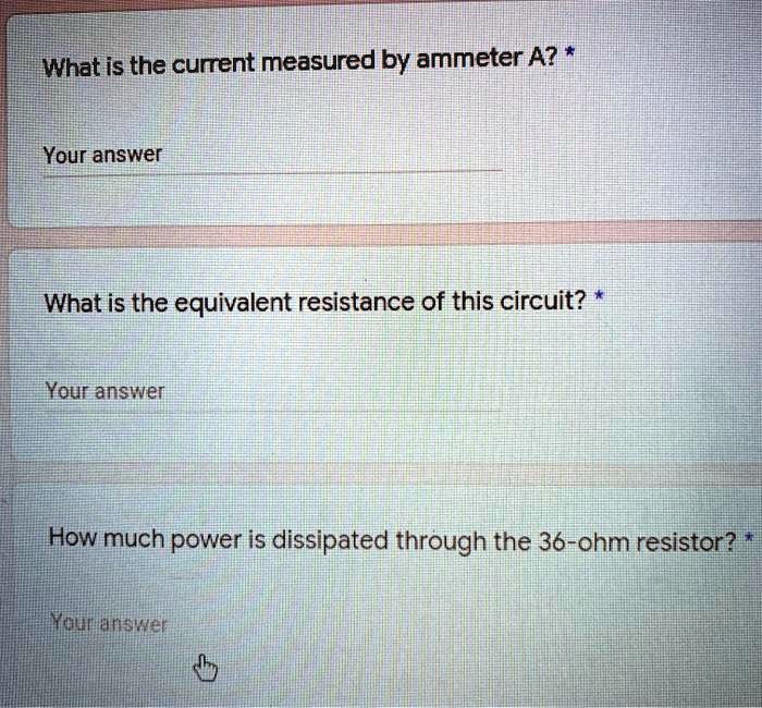 SOLVED What is the current measured by ammeter A?