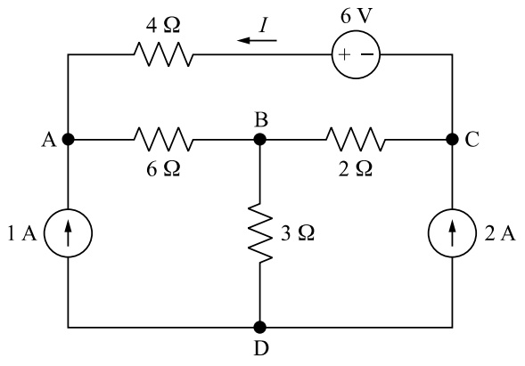 Solved Determine A The Current I In The Circuit And B The Voltage Across The Voltage Vbd 4628