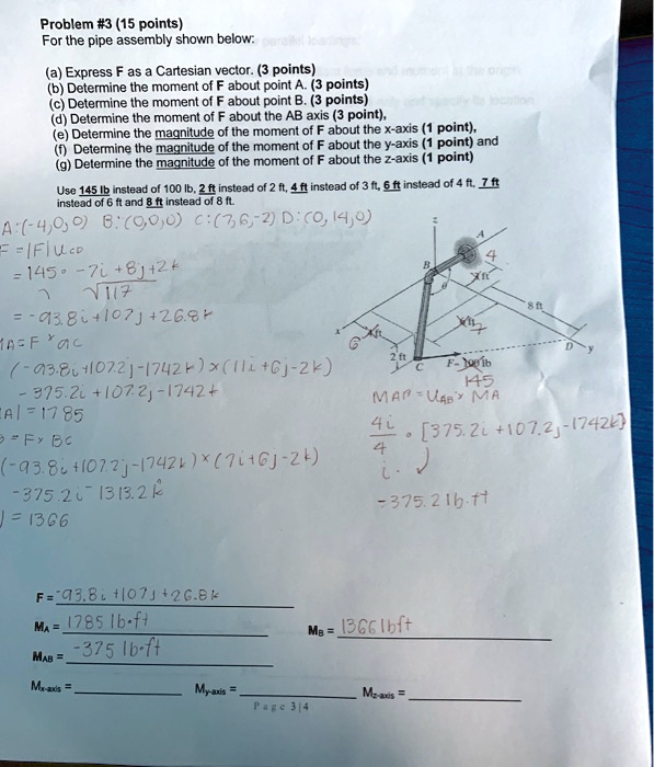 problem 3 15 points for the pipe assembly shown below express cartesian ...