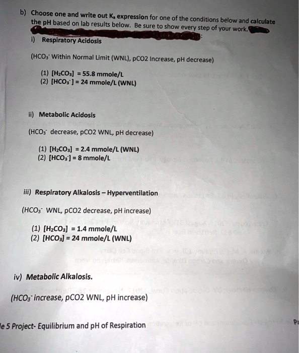 SOLVED Choose ( one and write out K expression for the pH based one of
