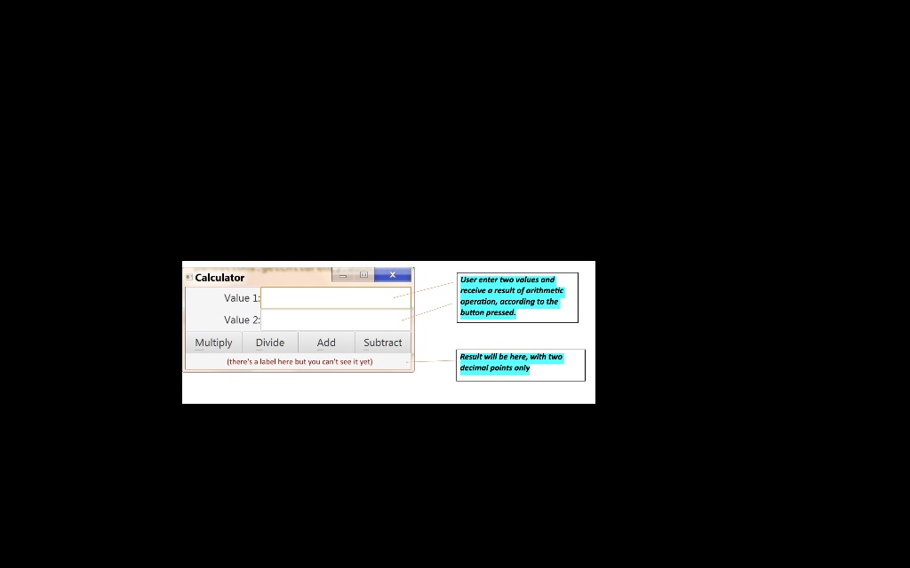 SOLVED: Text: Use the following GUI interface and implement a full ...