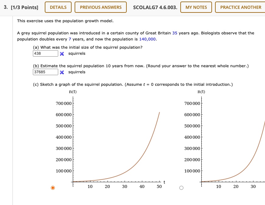 This Exercise Uses The Population Growth Model: A Grey Squirrel ...