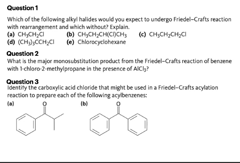 SOLVED: Which of the following alkyl halides would you expect to ...